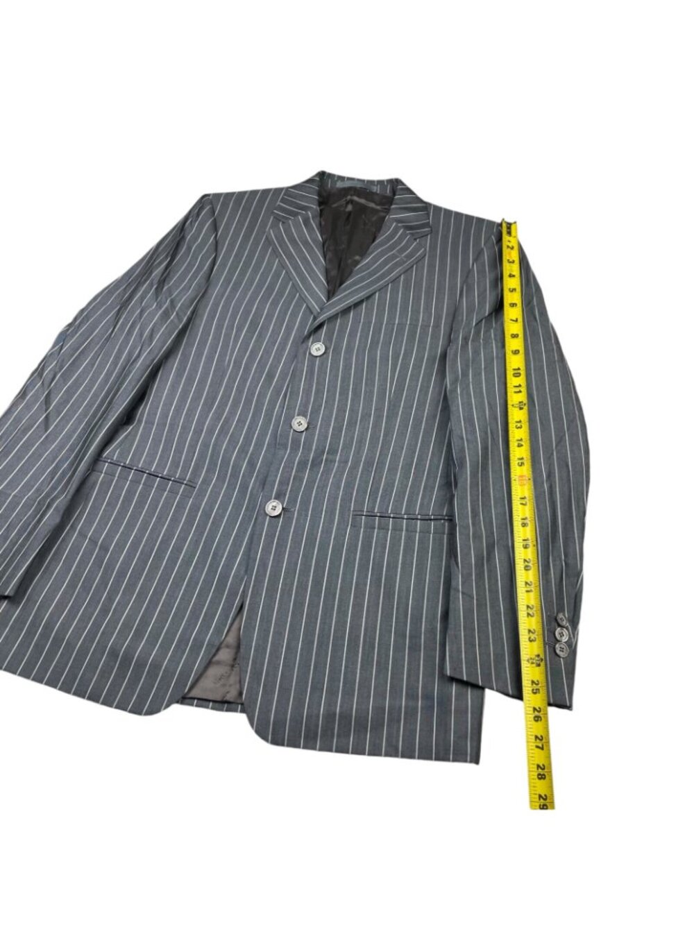 Gianni Versace Men’s Wool/Silk Gangster Mobster Stripe Suit• Italy • 36R | 30x34 - Picture 8 of 16